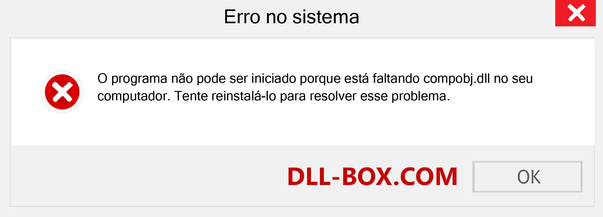 Arquivo compobj.dll ausente ?. Download para Windows 7, 8, 10 - Correção de erro ausente compobj dll no Windows, fotos, imagens